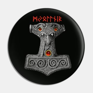 MJOLLNIR Hammer of the Thunder God Thor, Viking mythology Pin