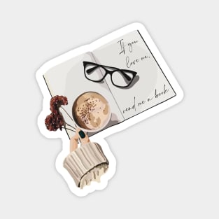 If you love me read me a book, illustration Magnet