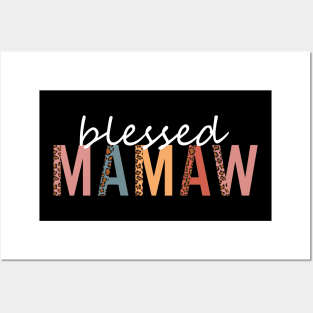 Baseball Mom Leopard Softball Bandana Happy Mother's Day Poster