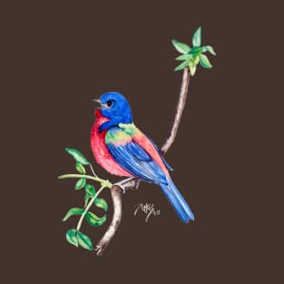 Watercolor Painted Bunting T-Shirt