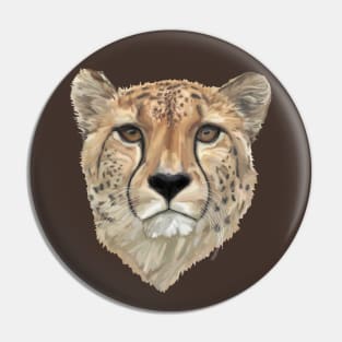 Watercolor Cheetah Portrait Pin