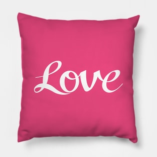 Love Script in White Pillow