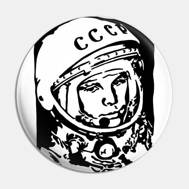 Yuri Gagarin Pin by Slightly Unhinged