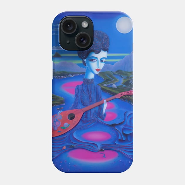 Serenade of the Moonlit Tide Phone Case by TooplesArt