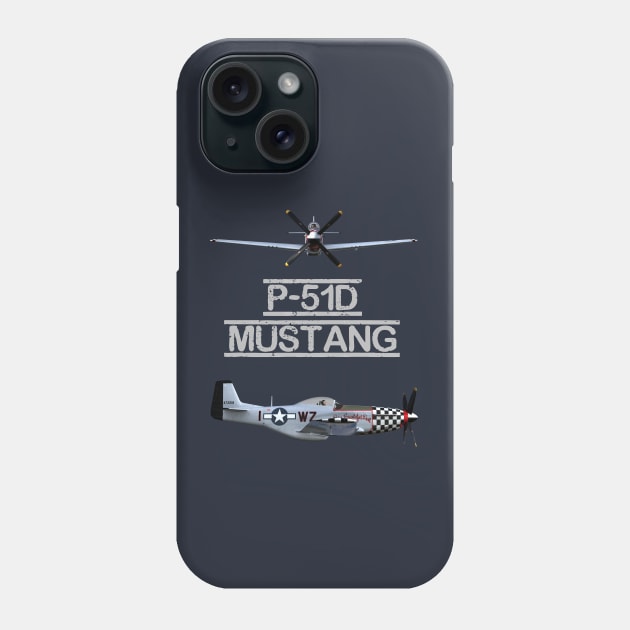 P51D Mustang Phone Case by Dingo Digital