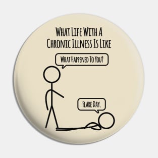 Life With Chronic Illness: Flare Day Pin