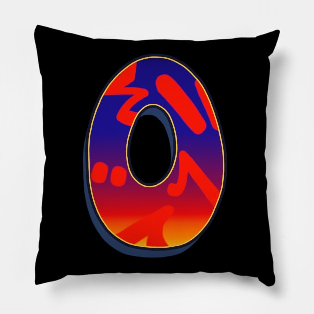 Letter O - Night Sky Pillow by Dmitri