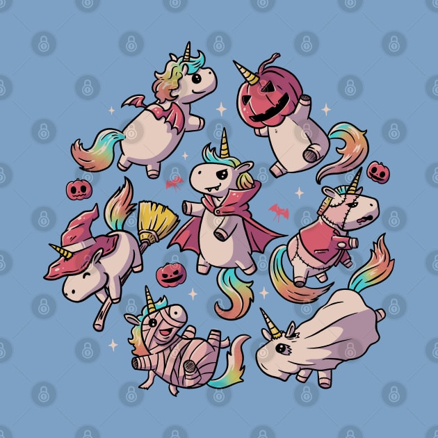 Halloween Unicorns Cute Spooky Magic - Light by eduely