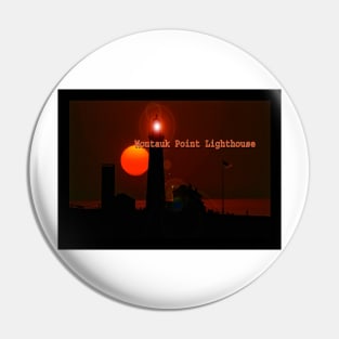 Mountauk Point Lighthouse Sunset Pin