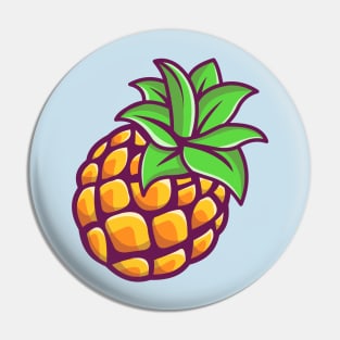 Floating Pineapple Cartoon Pin