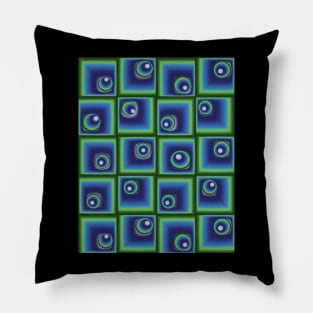 Abstract geometric shapes -blue Pillow