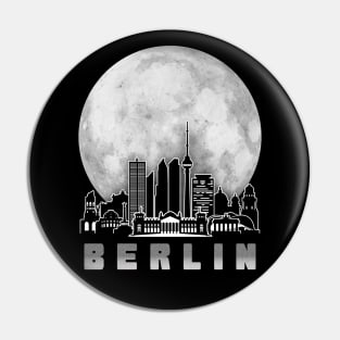 Berlin Germany Skyline Full Moon Pin