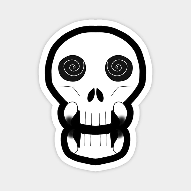 Weird Skull [White] Magnet by Caloxya