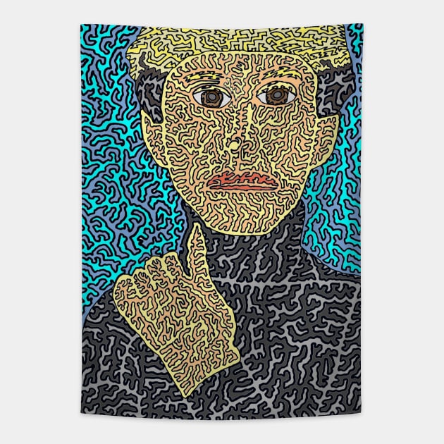 Andy Warhol - Portrait Tapestry by NightserFineArts