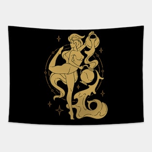 Aquarius Zodiac Sign Tapestry