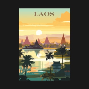 Laos, Travel Print, Travel Wall Art, Home Décor, Gift Art T-Shirt