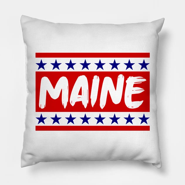 Maine Pillow by colorsplash