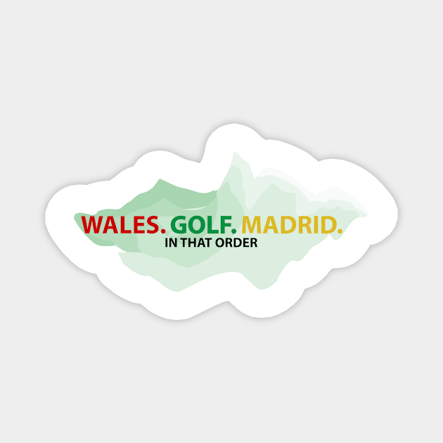 Wales Golf Madrid Magnet by SarahLCY