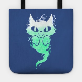 Spooky Ghost Cat Spirit For Halloween Tote