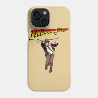 Indy & His Whip !!! Pixelated Art Phone Case