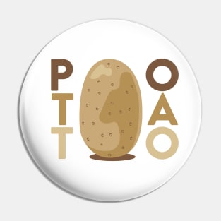 Potato Lover - Fun Minimalist Food Humor Pin