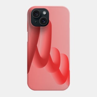 Fluid geometric red shape. Abstract worm Phone Case