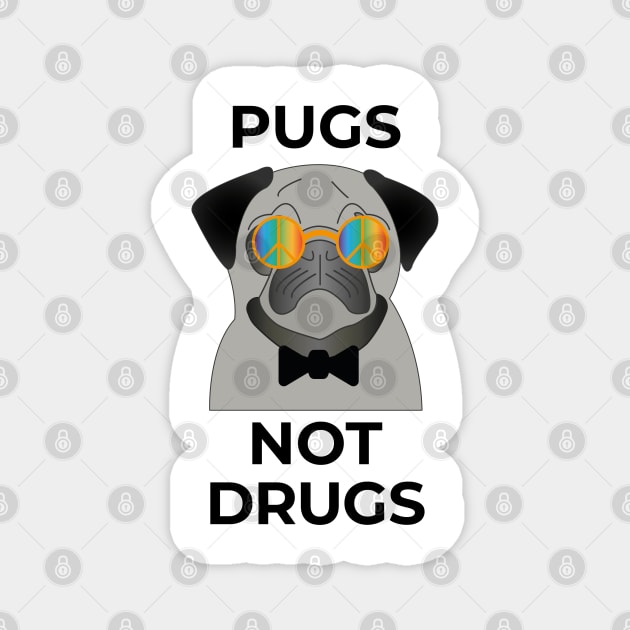 Pugs Not Drugs Magnet by Stitch by KM