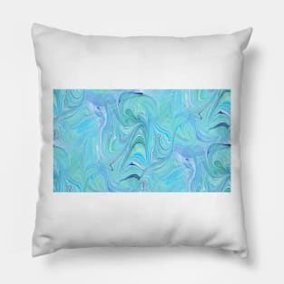 Marbled Paper Abstract : Melusina's Scream 2 ..Deeper Underwater Pillow