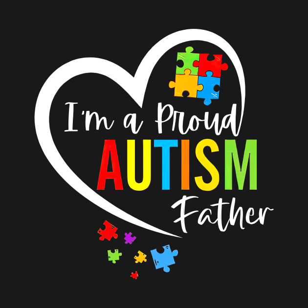 I'm A Proud Autism Father Heart Autism Awareness Puzzle by Ripke Jesus