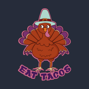 Save A Turkey Eat Tacos Mexican Funny Thanksgiving T-Shirt