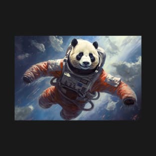 Celestial Wanderer: The Panda Astronaut's Cosmic Voyage T-Shirt