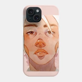 Watercolour girl illustration Phone Case