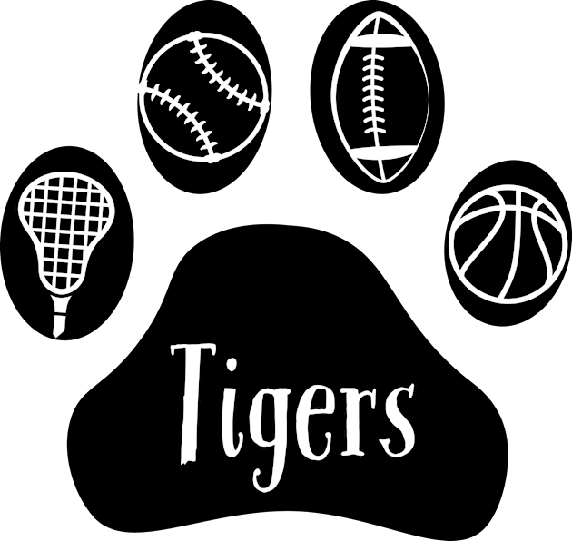 Tigers sports paw Kids T-Shirt by Dragon Shenanigans