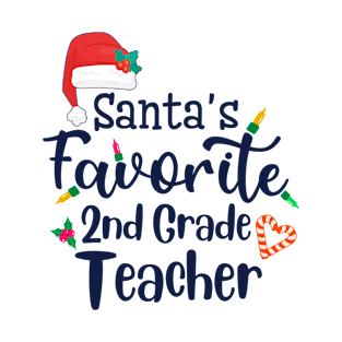 I am the Santas favorite 2nd Grade teacher T-Shirt