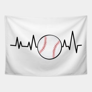 Heartbeat Pulse - Baseball Tapestry