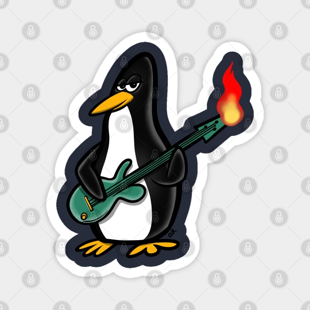 Tux Penguin Linux Cartoon Magnet by oscarsanchez