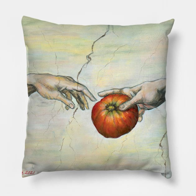 "Divine Fruit" Pillow by LouiseSullivanArt