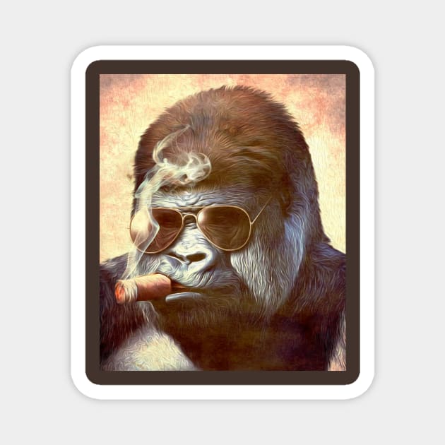 Gorilla in the Mist Magnet by Treherne