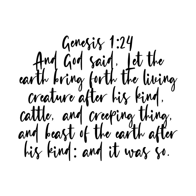 Genesis 1:24 Bible Verse by Bible All Day 