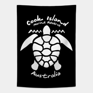 Diving with Sea Turtle - Cook Island Marine Reserve, Australia Tapestry