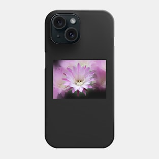 Pink Cactus Flower in the Rain #2 Phone Case