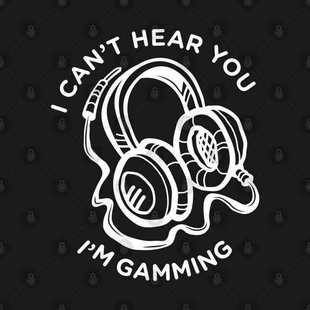 funny headset cant hear you im gaming by Pannolinno