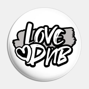 DNB - Love Heart (white) Pin