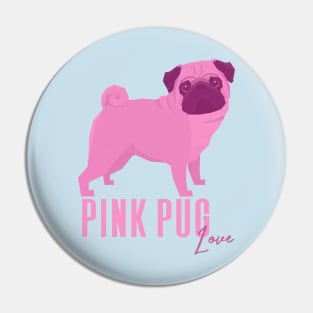 Pink Pug Love Pin