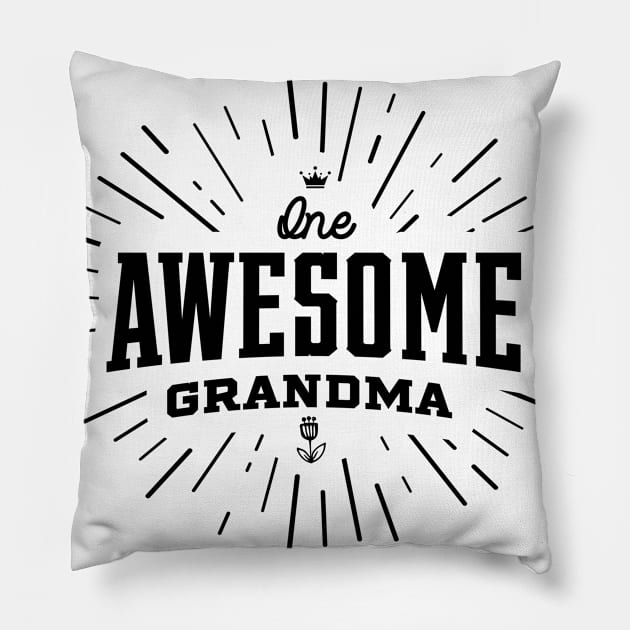 One Awesome Grandma Mother's Day Pillow by Diogo Calheiros