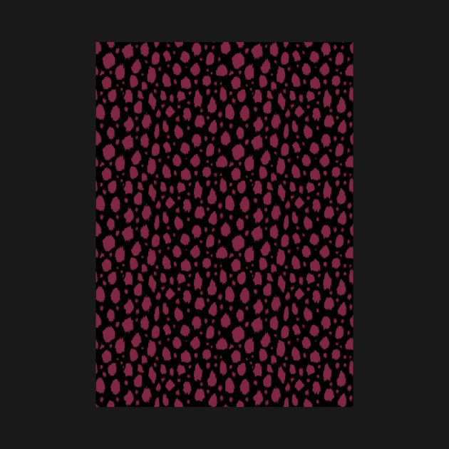 Black and Red Spot Dalmatian Pattern by Juliewdesigns