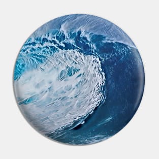 Big Blue Ocean Wave Pin