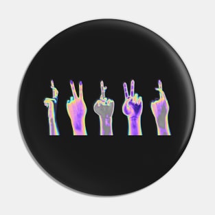 Holographic Hands Pin