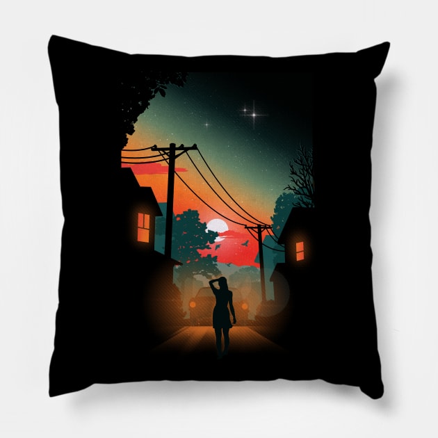 Bright Lights Pillow by TheChild