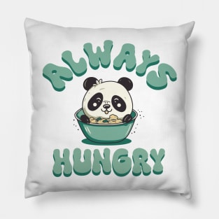 Always Hungry Panda Pillow